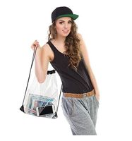 Fabricant de sacs à cordes transparents en PVC personnalisés sac à dos étanche à cordon pour le sport sac à dos à cordes fitness