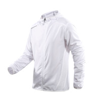 Coupe-vent léger d'été logo personnalisé OEM, veste de running à capuche respirante pour homme