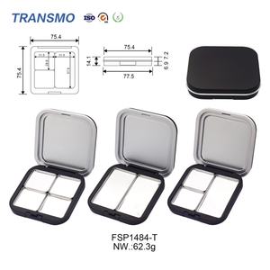 Paleta de Sombras de Ojos Cuadrada Multichrome Personalizable 2025, Paleta de Rubor Vacía de 4 Compartimentos, Uso Cosmético Desechable - Product Image 2