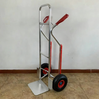 Chariot de manutention industriel en alliage d'aluminium, capacité 110 kg, pour plateformes et escaliers, logistique d'entrepôt, transport, OEM, double poignée