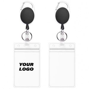 Porte-clés rétractable avec clip et étui vertical étanche pour badge d'identification, cadeaux promotionnels personnalisés - Product Image 1