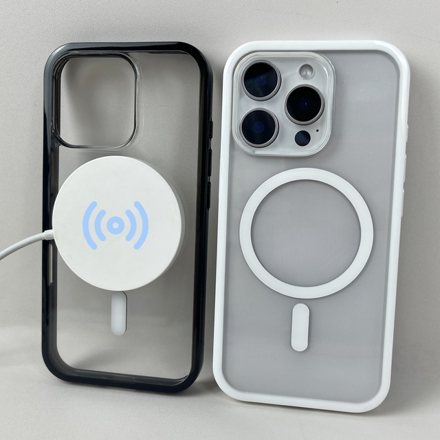 Magnetic Phone case clear Color Frame Wireless Charging for iPhone 17 Pro Max 16 Pro 15 14 Blank Wholesale Mobile Phone Covers