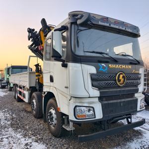 工場価格搭載クレーン延長ストレートアームシャックマンクレーン8x4 6x4 F3000 X3000新車中古フラットベッドクレーンカーゴトラック - Product Image 4