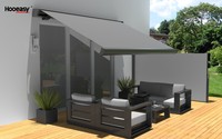 Auvent de toit de jardin en aluminium Hooeasy BSCI pour barbecue extérieur