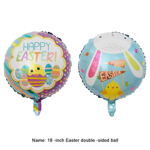 Joyeuses Pâques Bannière Décoration De Fête Feuille D'aluminium Ballon Globos Thème De Pâques Lapin Lapin Poulet Oeuf Feuille Ballon - Product Image 3