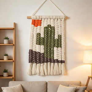 Kit <span class=keywords><strong>de</strong></span> <span class=keywords><strong>macramé</strong></span> DIY personnalisé pour adultes débutants, ornement mural bohème en <span class=keywords><strong>macramé</strong></span>, tapisserie bohème en <span class=keywords><strong>macramé</strong></span>, cadeau - Product Image 4