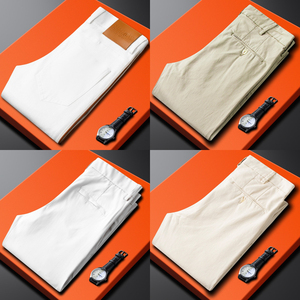 2025 usine personnalisé hommes printemps automne affaires pantalons décontractés haut de gamme confortable à la mode <span class=keywords><strong>grande</strong></span> <span class=keywords><strong>taille</strong></span> coton ample droite - Product Image 4