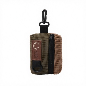 Pochette de rangement portable à fermeture éclair en PVC à motif écossais avec logo personnalisé, porte-clés, mini porte-monnaie, portefeuille, sac à main promotionnel avec crochet - Product Image 3