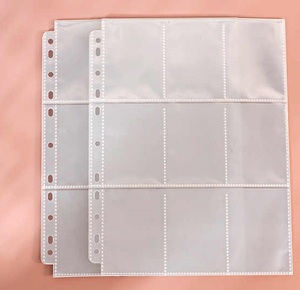 Carpeta Transparente de PP con Nueve Compartimentos para Tarjetas, Cuaderno de Colección con 11 Agujeros para Tarjetas A4 - Product Image 1