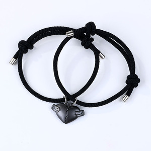 Go Party Set gelang <span class=keywords><strong>Magnet</strong></span> untuk pasangan, gelang tali teman modis 2 buah <span class=keywords><strong>Magnet</strong></span> untuk Hari Valentine dan pacar laki-laki - Product Image 3