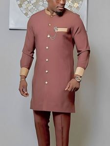 Completo da <span class=keywords><strong>Uomo</strong></span> Traspirante <span class=keywords><strong>in</strong></span> Poliestere/<span class=keywords><strong>Cotone</strong></span> Tinto <span class=keywords><strong>in</strong></span> Capo, a Maniche Lunghe, Stile Europeo Americano Africano, per Commercio Transfrontaliero - Product Image 6