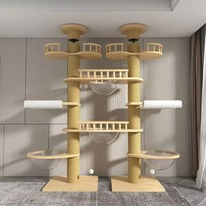 Sovradimensionato pilastro da arrampicata per gatti in legno massello gabbia per gatti multifunzionale per gatti Multi-strato piattaforma da salto Pet <span class=keywords><strong>Tower</strong></span> - Product Image 5