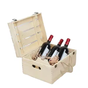木製ワインボックスワインボトル木製ケース包装カスタム競争力のある価格
