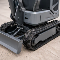 Mini-excavatrice sur chenilles CH-12 de 1 tonne, moteur diesel de 7,5 kW pour vergers, serres et travaux de terrassement