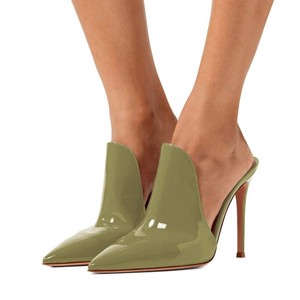 Chaussures de soirée à bout pointu pour femmes, grande taille, à enfiler, talons aiguilles, mules, escarpins - Product Image 2