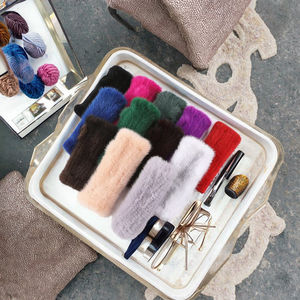 Vente directe d'usine Gants en fourrure de vison véritable tricotés pour femmes, chauds pour l'hiver, respirants, style uni, élastiques et résistants pour les activités de plein air - Product Image 3