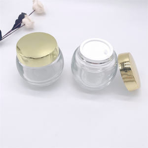 ผลิตภัณฑ์ใหม่ ครีมเนื้อครีม 50 กรัม บรรจุขวดแก้วสำหรับผิวหน้าและผิวกาย พร้อมฝาสีทองและสีเงิน - Product Image 2