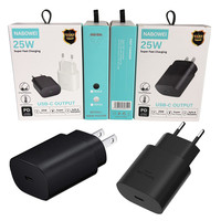 Chargeur de téléphone USB C à charge ultra rapide pour Samsung Galaxy Note 20 S21 S22 S23 S24 S25 S26, prise EU US, adaptateurs d'alimentation TYPE C 25W