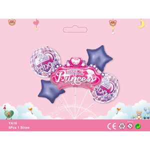 Buon compleanno principessa Foil palloncino Bouquet 5 pz YA16 eventi festa della mamma laurea cinese capodanno minimo ordine 100 pz - Product Image 1