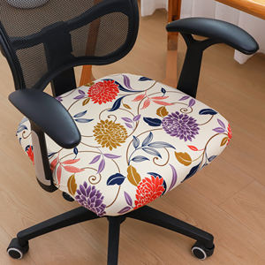 FORCHEER Waterproof Office <strong>Chair</strong> Seat <strong>Cover</strong> 1 Piece Elasticity Floral Computer Desk <strong>Chair</strong> Seat Slip <strong>Cover</strong> Washable <strong>Replacement</strong> - Product Image 2