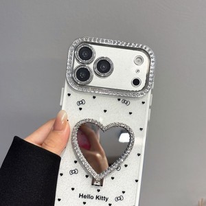 Nueva Funda para Teléfono con Espejo en Forma de Corazón con Diamantes y Purpurina IMD para iPhone 17Air 16plus 15 14 Pro Max 13, Resistente a Impactos - Product Image 3