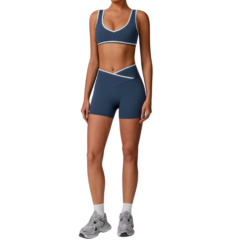 Dark Blue Bra+Shorts