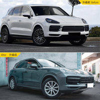 Kit Carrosserie Avant Style Turbo, Élargisseurs d'Ailes, Feux de Jour LED, Phares Antibrouillard, Pare-chocs Cayenne 9Y0 9Y0.1 9YA 2018-2023 Plug & Play à Fixation par Vis, Neuf