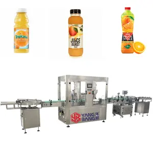 YB-YG4B पूर्ण गर्म बिक्री स्वचालित प्लास्टिक बोतल पेय फल का रस दूध भरने कैपिंग मशीन उच्च गुणवत्ता