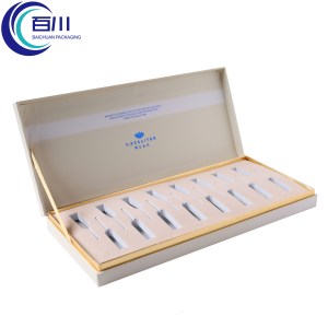Flip Closure Rigid Cardboard Book Shaped Gift Paper Box Cosmetic Essential Oil Storage Box