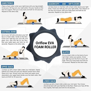 Couleurs personnalisées Mini Loup Dents Spike Portable Dos Pilates EVA Rouleau En Mousse 33*12.5 Densité Souple PVC Matériel pour Exercice De Massage - Product Image 6