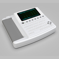 Electrocardiógrafo Portátil con Pantalla Táctil de 7 Pulgadas, 12 Canales, Impresora Térmica y Batería de Litio Recargable