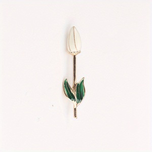 Broche Tulipe Émaillée Créative, Tendance et Élégante avec Effet Goutte d'Huile - Product Image 5