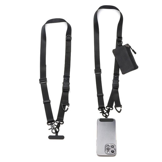 New Phone Strap With Zippered Pouch for Women, Adjustable Cellphone Lanyard Crossbody With Wallet ,Anti-lost Lanyard for Phone