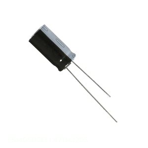 Condensador de canal del fabricante, de orificio pasante, de aluminio, 470uF 20% 50V, radial TH 470 uF ESMG500ELL471MJ20S - Product Image 1