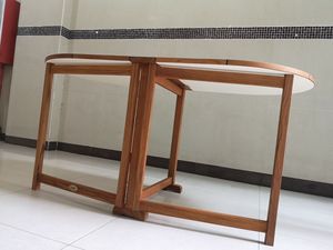 Yacht Boat <span class=keywords><strong>Table</strong></span> basse ovale pliante en <span class=keywords><strong>teck</strong></span> en forme de papillon avec pieds 1400x750x720mm - Product Image 3