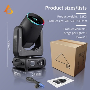 AICPOSE - Cabeza móvil profesional de 380W con efecto de haz de luz para iluminación de escenarios y eventos, luces móviles DMX - Product Image 5