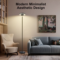 Lampe de sol LED avec télécommande, éclairage dynamique à ondulation, changement de couleur RVB, CCT réglable, tête de lampe rotative