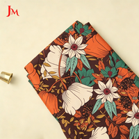 Tissu de matelassage en popeline de coton biologique pur imprimé numériquement, motif floral, populaire pour la confection de robes