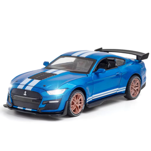 Modèle Ford <span class=keywords><strong>Mustang</strong></span> GT500 en alliage <span class=keywords><strong>1</strong></span>:32 moulé sous pression avec portes de retrait son et lumière jouet de collection d'affichage de modèle de voiture en métal ouvert - Product Image 6