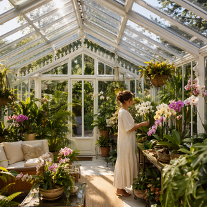 Véranda à double vitrage, serre autoportante en aluminium, maison en verre isolée, jardin d'hiver extérieur toute l'année, <span class=keywords><strong>solarium</strong></span> sur mesure - Product Image 4