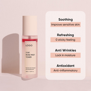 Vegan Skincare Camellia антиоксидантный двухслойный сглаживающий туман для лица 3 в 1 Розовый туман Тонер для гидратации и масляного баланса - Product Image 1