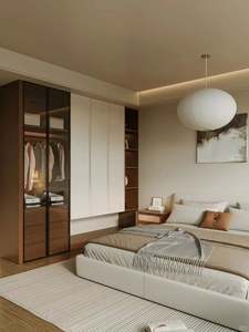 Walnut Two Door Nice Modern Wooden Furniture Storage with Drawer Design Large <b>Shoes</b> Cabinet - Product Image 4