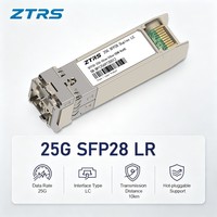 Émetteur-récepteur optique ZTRS 25G SFP28 LR 1310nm 10km SMF Duplex LC DFB pour la liaison de données des campus d'entreprise et l'automatisation industrielle