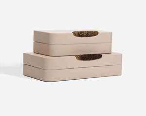 20-35 Wooden Leather Packaging Box Chocolate Box Lacquerware Wooden Box Jewelry Storage Wooden Box