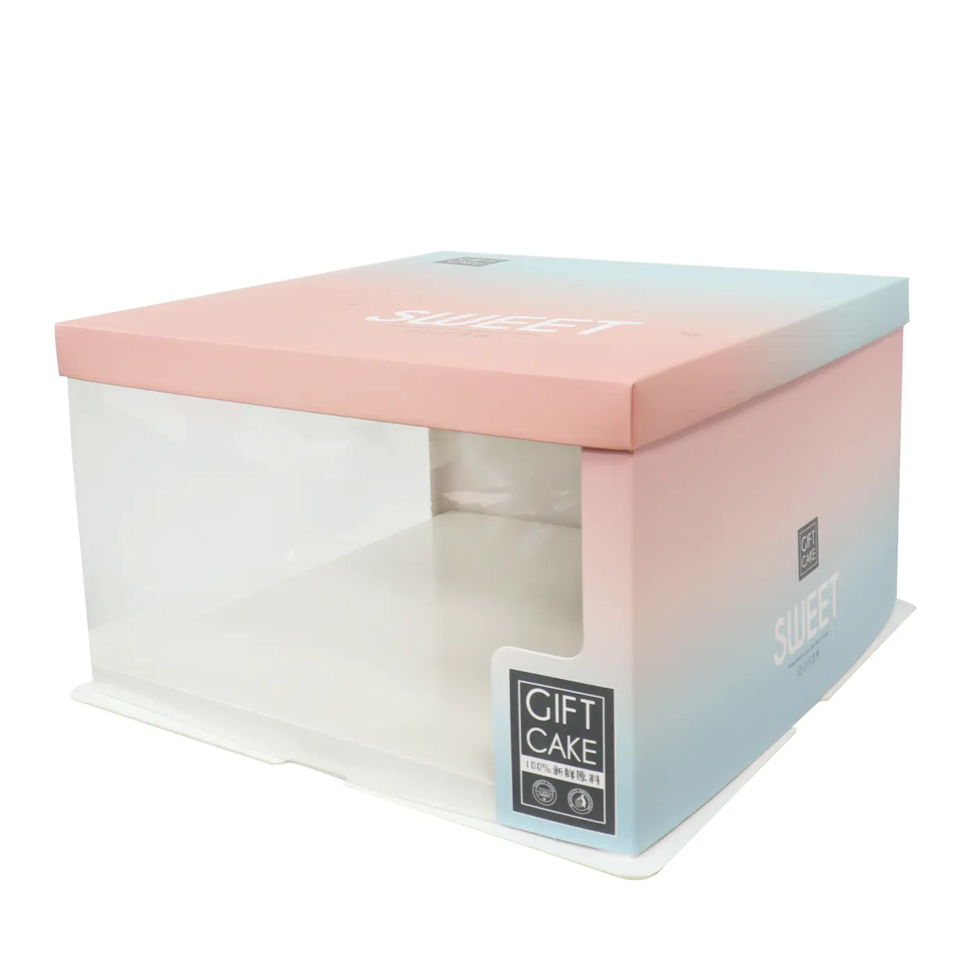 Custom paper pastry cake box packaging. transparent clear cake boxes paper boxes food packaging
