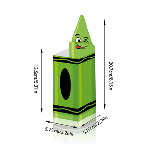 12 Packs Student School Opening Season Pencil Shaped Paper Box Cartoon <strong>Avatar</strong> Party Snack Paper Gift Boxes for Classroom School - Product Image 2