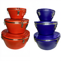 Boîte isotherme en acier inoxydable, ensemble de 3 pièces, 15L/26L/36L, chauffe-plats et refroidisseur avec poignées, design moderne et minimaliste