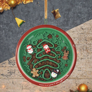 Cuenco de silicona navideño personalizado para perros, diseño festivo, comedero lento sin derrames para mascotas - Product Image 3