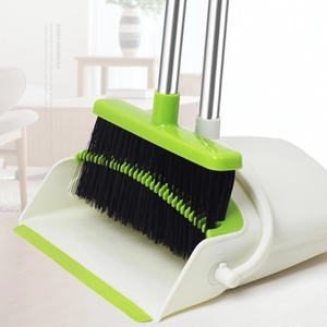 Ensemble balai et pelle à poussière pliable autoportant-Poils antistatiques pour poils d'animaux, balayeuse antiadhésive avec support <span class=keywords><strong>mural</strong></span> - Product Image 3