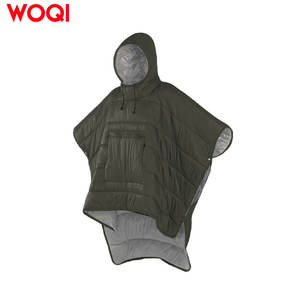Saco de Dormir Tipo Capa para Exteriores WOQI, Poncho con Capucha Resistente al Viento, Transpirable, de Nailon, Unisex, para Adultos, Uso Casual - Product Image 2